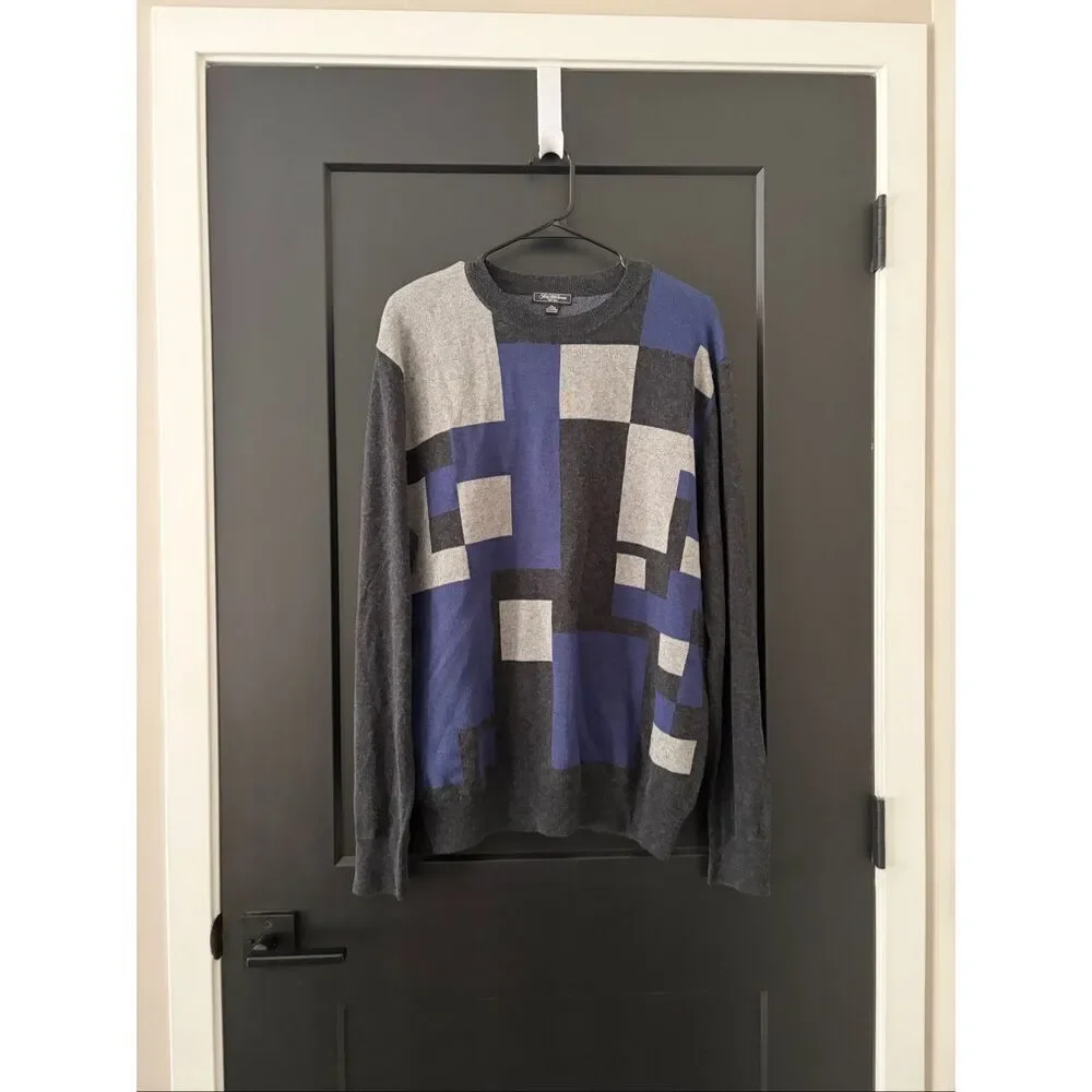 Saks Fifth Avenue Silk Cashmere Crewneck Sweater Size XL